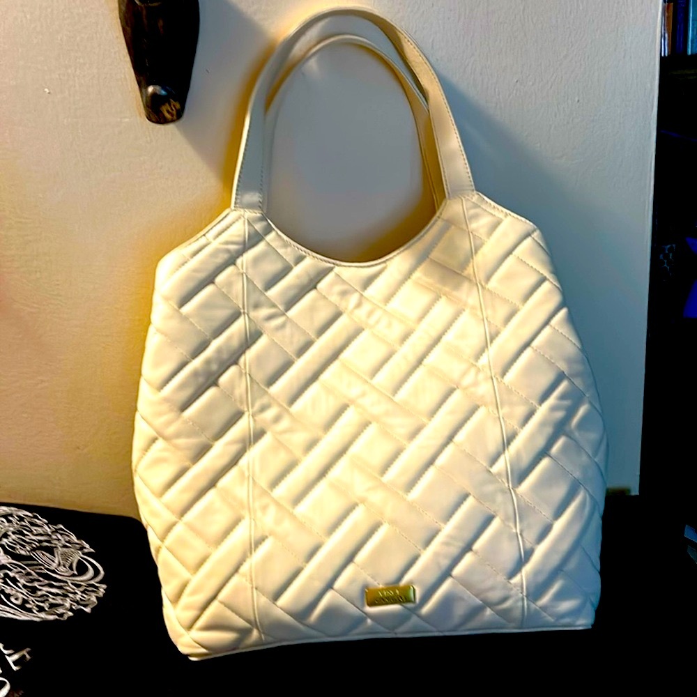 Vince Camuto White Quilted Women's Bag